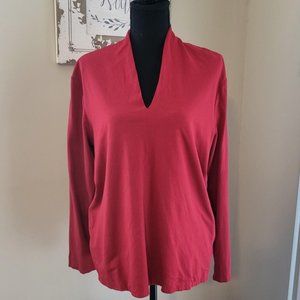 Talbots Woman - Size 2X - Red long sleeve pullover top